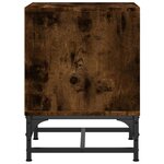 vidaXL Tables de chevet et portes vitrées 2 Pièces chêne fumé 35x37x50 cm