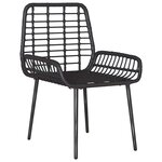 vidaXL Ensemble de salle à manger pour jardin 3 Pièces Noir et anthracite