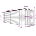 vidaXL Abri de jardin marron clair 191x640x198 cm acier galvanisé