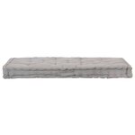 vidaXL Coussins de plancher de palette lot de 2 Coton Gris