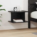 vidaXL Table de chevet Chêne noir 40 x 30 x 25 cm Bois d'ingénierie