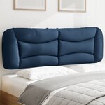 vidaXL Coussin de tête de lit bleu 160 cm tissu