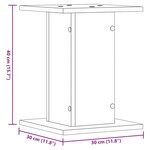 vidaXL Supports pour plantes 2 Pièces vieux bois bois d'ingénierie