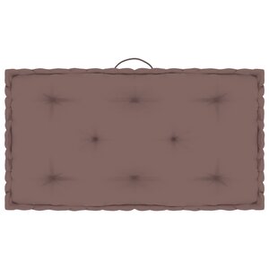 vidaXL Coussin de plancher de palette Taupe 73x40x7 cm Coton