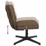 vidaXL Chaise pivotante de bureau Taupe Tissu