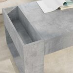 vidaXL Table basse Gris béton 110 x 50 x 41 cm Bois d'ingénierie