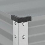 vidaXL Jardinière gris 100x45x90 cm acier