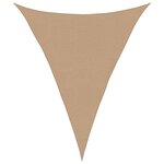 vidaXL Voile d'ombrage 160 g/m² Taupe 5x7x7 m PEHD