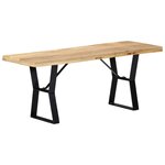 Banquette pouf tabouret meuble banc 110 cm bois de manguier massif 3002244