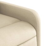 vidaXL Fauteuil inclinable Crème Tissu