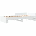 vidaXL Cadre de lit sans matelas blanc 75x190 cm bois d'ingénierie