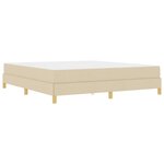 vidaXL Lit à ressorts avec matelas Crème 180 x 200 cm tissu