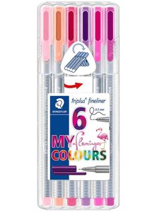 étui de 6 Fineliner triplus 'MY flamingo COLOURS' STAEDTLER