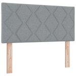 vidaXL Lit ressort avec matelas Gris clair 90x200 cm Tissu