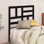 vidaXL Tête de lit Noir 96x4x104 cm Bois massif de pin