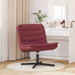 vidaXL Chaise pivotante Bordeaux 63 x 75 x 76 cm tissu