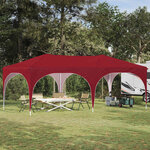 vidaXL Tente de fête pop-up 575 x 288 x 245 cm Bordeaux Tissu Oxford