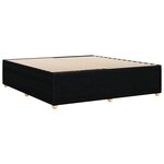 vidaXL Cadre de lit sans matelas noir 200x200 cm tissu