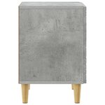 vidaXL Table de chevet Gris béton 43 x 34 5 x 50 cm Bois d'ingénierie