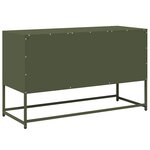 vidaXL Meuble TV vert olive 100 5x39x60 5 cm acier
