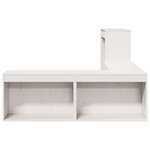 vidaXL Table de chevet avec bureau blanc bois de pin massif