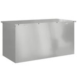 vidaXL Boîte de Rangement Extérieure Argent 100 x 50 5 x 50 cm Acier