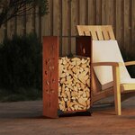 VidaXL Étagère à bois 40x30x80 cm acier résistant aux intempéries