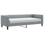 vidaXL Lit de jour avec matelas gris clair 80x200 cm tissu