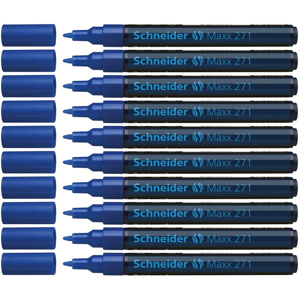 Marqueur peinture Maxx 271 bleu x 10 SCHNEIDER