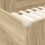 vidaXL Cadre de lit superposé avec bureau Chêne Sonoma 98 5 x 200 cm