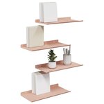 vidaXL Étagère flottante 4 Pièces Rose 40 x 18 x 2 5 cm Acier