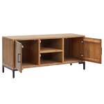 vidaXL Meuble TV Marron 110x35x48 cm Bois de pin massif