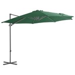 vidaXL Parasol avec base portable Vert