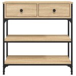 vidaXL Table console chêne sonoma 72 5x25x75 cm bois d'ingénierie