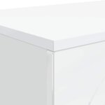vidaXL Table basse Blanc brillant 102 x 35 x 75 cm Bois d'ingénierie