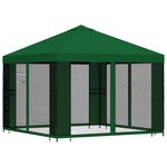 vidaXL Abri de jardin avec parois 3 x 3 m Vert Polyester et Acier
