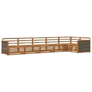 vidaXL Ensemble de canapés d'extérieur 6 Pièces Naturel