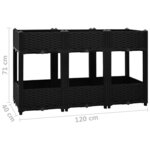 Vidaxl lit surélevé 120x40x71 cm polypropylène
