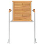 vidaXL Chaises de jardin avec coussins 2 Pièces Teck solide et acier
