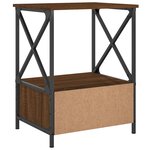 vidaXL Tables de chevet 2 Pièces chêne marron 50x41x65 cm bois ingénierie