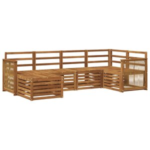 vidaXL Ensemble de canapés d'extérieur 5 pc Naturel