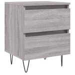 vidaXL Table de chevet sonoma gris 40x35x50 cm bois d’ingénierie