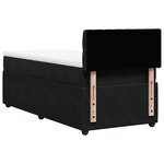 vidaXL Sommier à lattes de lit avec matelas Noir 90x200 cm Velours