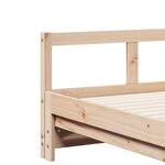 vidaXL Lit de jour sans matelas 90x200 cm bois de pin massif