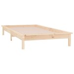 vidaXL Cadre de lit à LED 90x190 cm simple bois massif