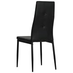 vidaXL Chaises à manger lot de 6 noir similicuir