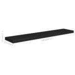 vidaXL Étagères murales flottantes 4 Pièces noir 120x23 5x3 8 cm MDF