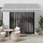 vidaXL Auvent rétractable anthracite et blanc 3 5x2 5m tissu/aluminium