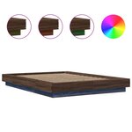 vidaXL Cadre de lit avec lumières LED sans matelas 120x190cm