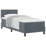 vidaXL Lit à ressorts avec matelas Gris foncé 80 x 200 cm Velours